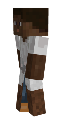 Brown skin: body, left side render