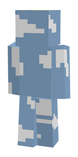 Blue skin: body, back render