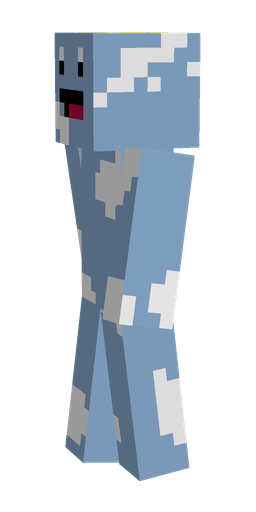 Blue skin: body, left side render