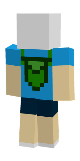 Blue skin: body, back render