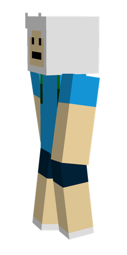 Blue skin: body, left side render