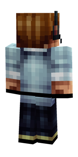 Black skin: body, back render