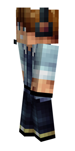 Black skin: body, left side render