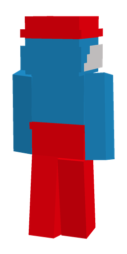 Blue skin: body, back render