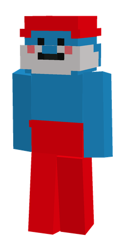 Blue skin: body, front render
