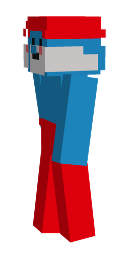 Blue skin: body, left side render
