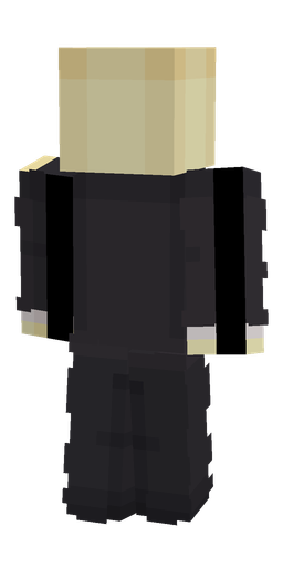 Black skin: body, back render
