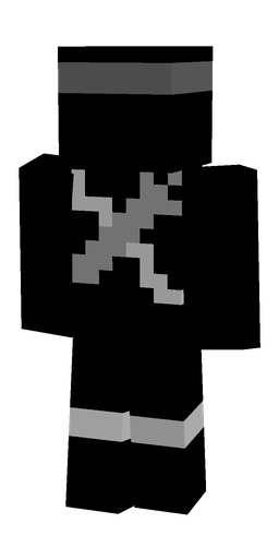 Black skin: body, back render