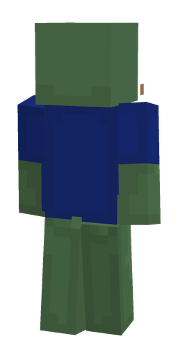Blue skin: body, back render