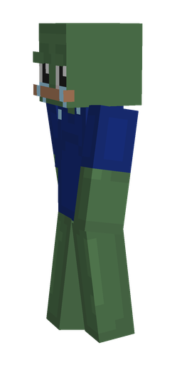 Blue skin: body, left side render