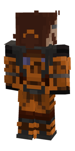 Black skin: body, back render
