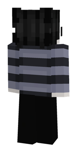 Black skin: body, back render