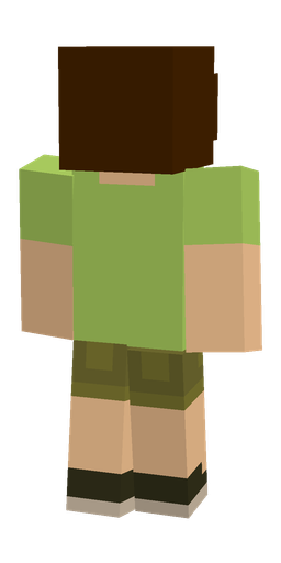 Brown skin: body, back render