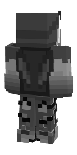 Black skin: body, back render