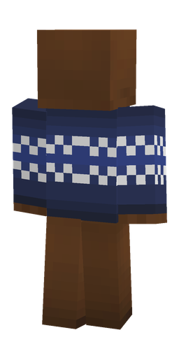 Blue skin: body, back render