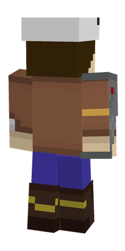 Blue skin: body, back render