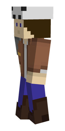 Blue skin: body, left side render