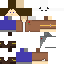 Blue skin: raw texture render