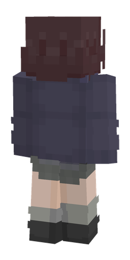 Black skin: body, back render