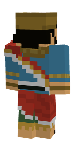 Blue skin: body, back render