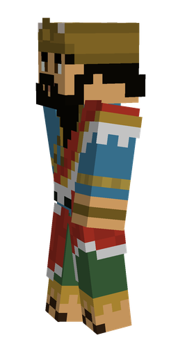 Blue skin: body, left side render