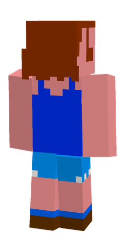 Blue skin: body, back render