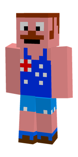 Blue skin: body, front render