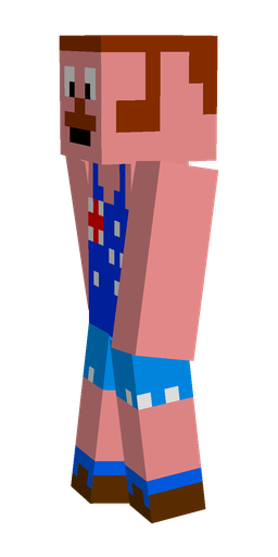 Blue skin: body, left side render
