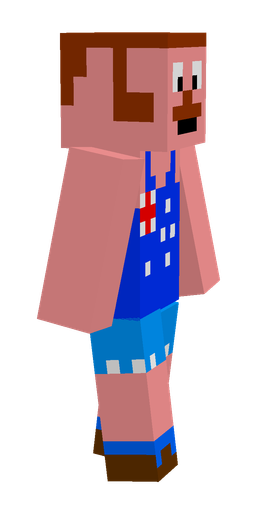 Blue skin: body, right side render