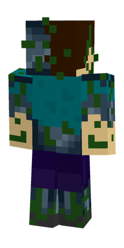 Blue skin: body, back render