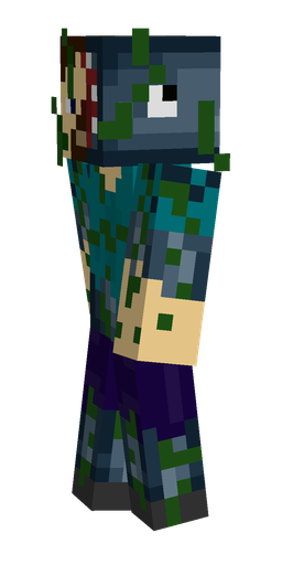 Blue skin: body, left side render