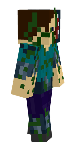 Blue skin: body, right side render