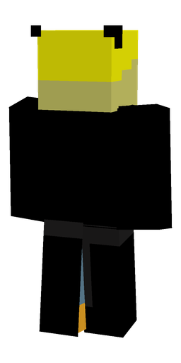 Black skin: body, back render