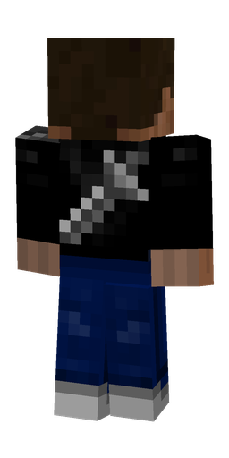 Black skin: body, back render
