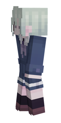 Blue skin: body, left side render