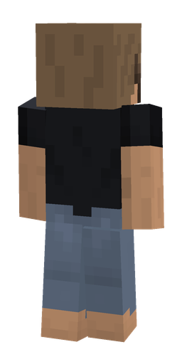 Black skin: body, back render