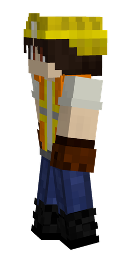Black skin: body, left side render