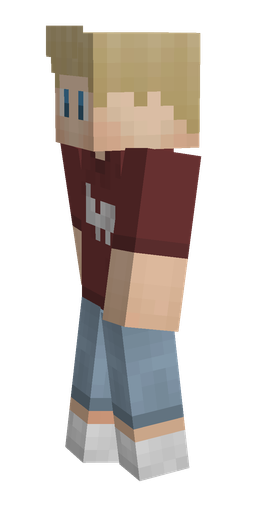 Blue skin: body, left side render