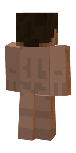 Brown skin: body, back render