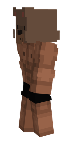 Brown skin: body, left side render