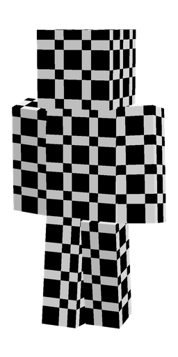 Black skin: body, back render