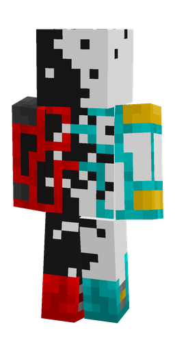 Black skin: body, back render