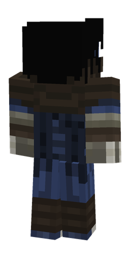 Black skin: body, back render