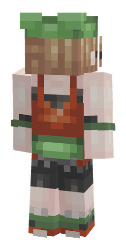 Green skin: body, back render