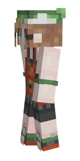 Green skin: body, left side render