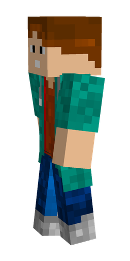 Blue skin: body, left side render