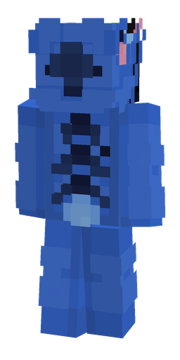 Blue skin: body, back render