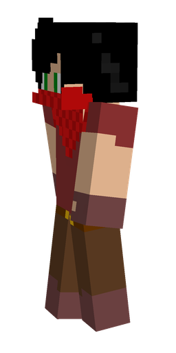 Brown skin: body, left side render