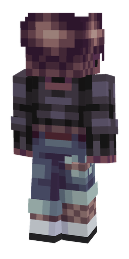 Black skin: body, back render