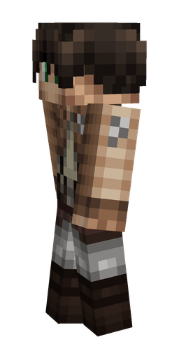 Brown skin: body, left side render